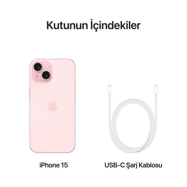 iPhone 15 Pembe - 512GB
