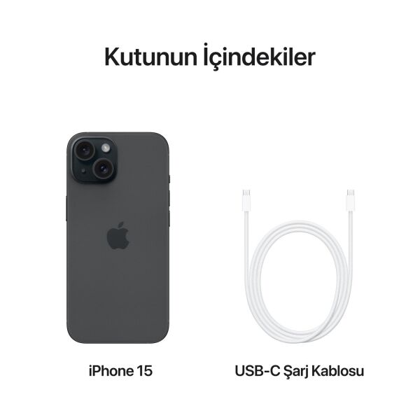 iPhone 15 Siyah - 128GB