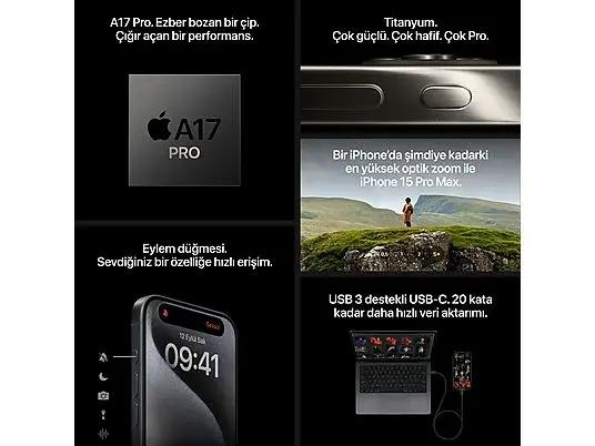 iPhone 15 Pro Max Natural Titanium - 1TB