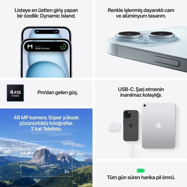 iPhone 15 Sarı - 512GB