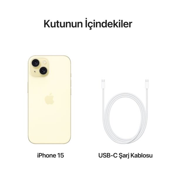 iPhone 15 Sarı - 512GB